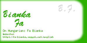 bianka fa business card